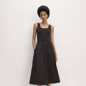 Everlane Women's Supima® Jersey Riviera Dress in Black, Size Extra Large